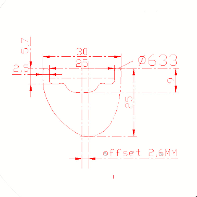 29" MTB Rim 30mm asymmetric